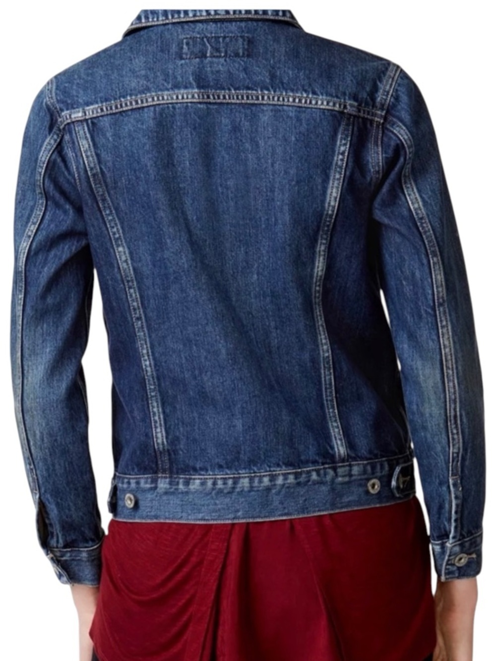 Lucky Brand Denim Trucker Jacket XS Vintage Wash Jean Jacket Classic Fitted - Picture 2 of 13